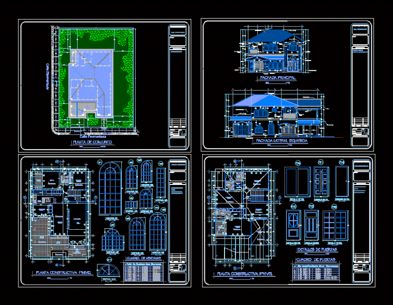 Housing Housing (Construction Plans) DWG Plan for AutoCAD