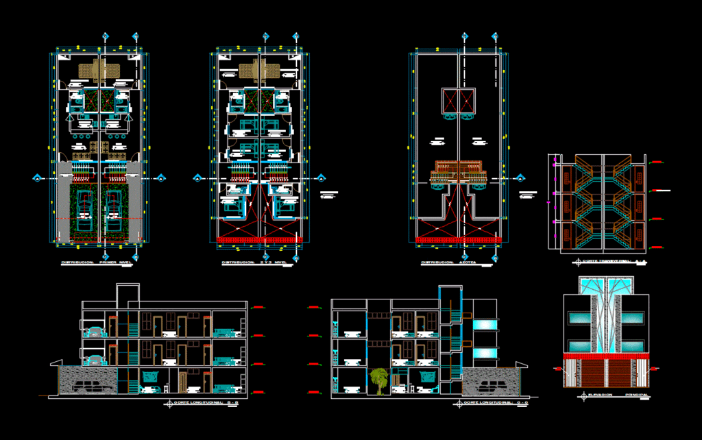 Housing Housing DWG Block for AutoCAD