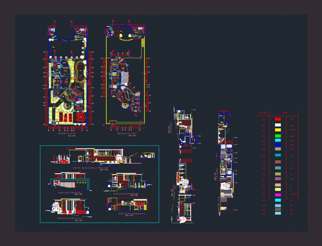 Housing In Hillside DWG Block for AutoCAD