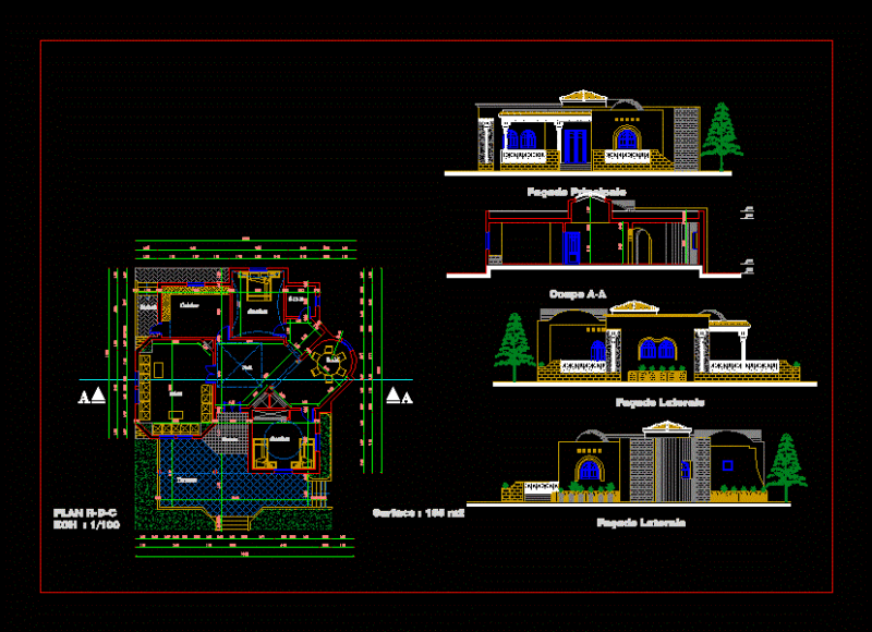 Housing In Tunisia DWG Section for AutoCAD