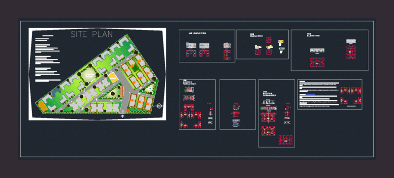 Housing Lig, Mig, Hig DWG Block for AutoCAD