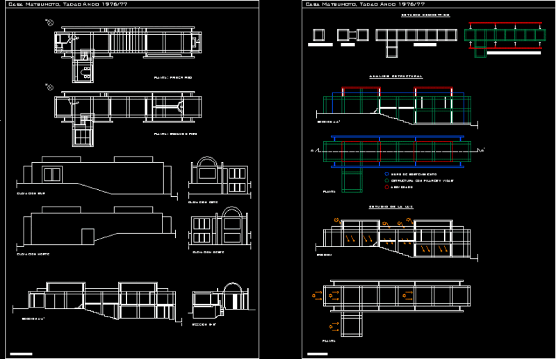Housing Matsumoti ; Tadao Ando 1976/77 DWG Full Project for AutoCAD