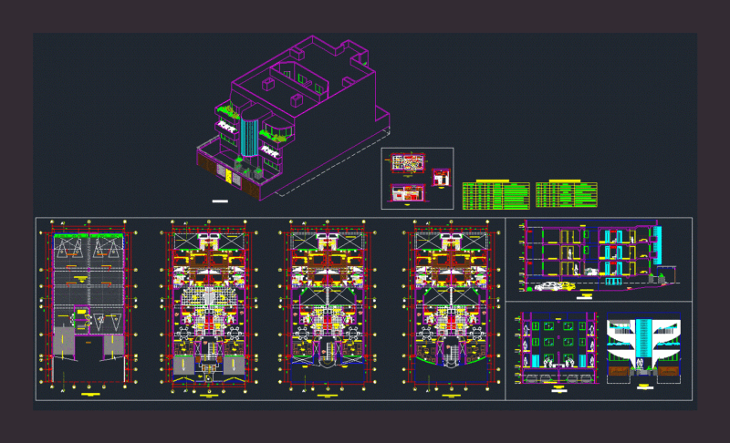 Housing Multifamilliar DWG Plan for AutoCAD