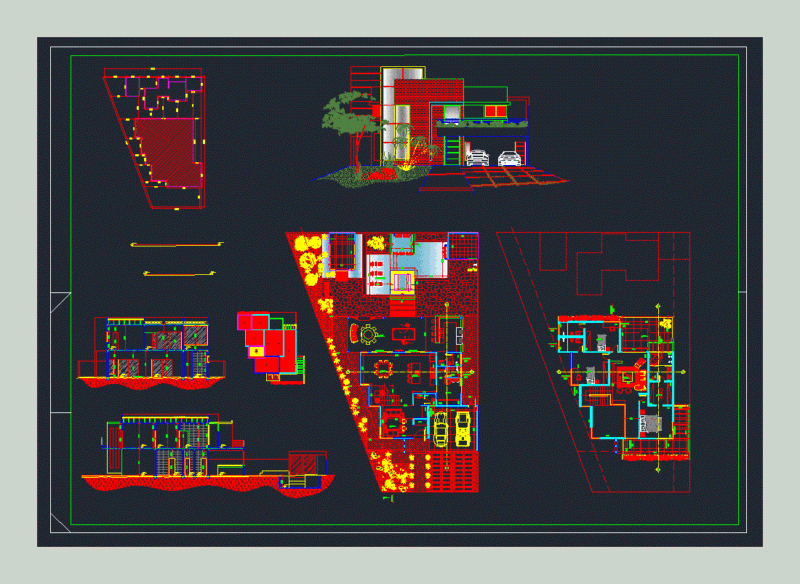 Housing Plans DWG Plan for AutoCAD