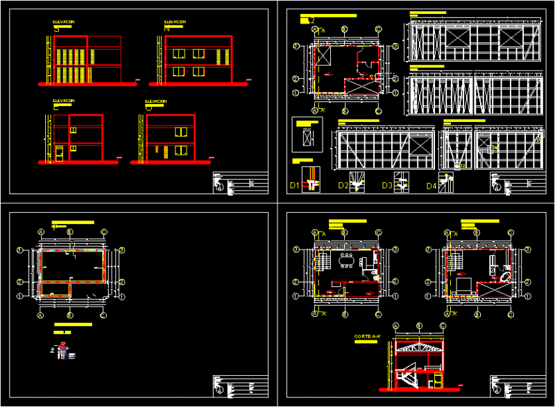 Housing Plans Mixed Structure DWG Plan for AutoCAD