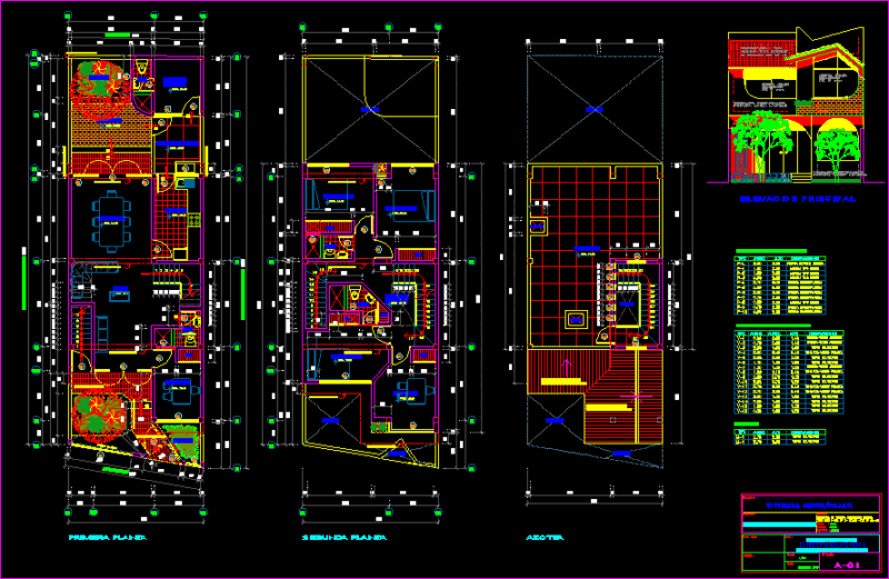 Housing Preliminary Design DWG Section for AutoCAD