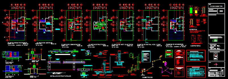 Housing Project 7×14 DWG Full Project for AutoCAD