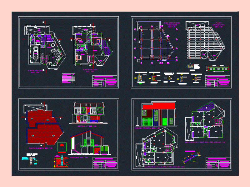 Housing Project DWG Full Project for AutoCAD