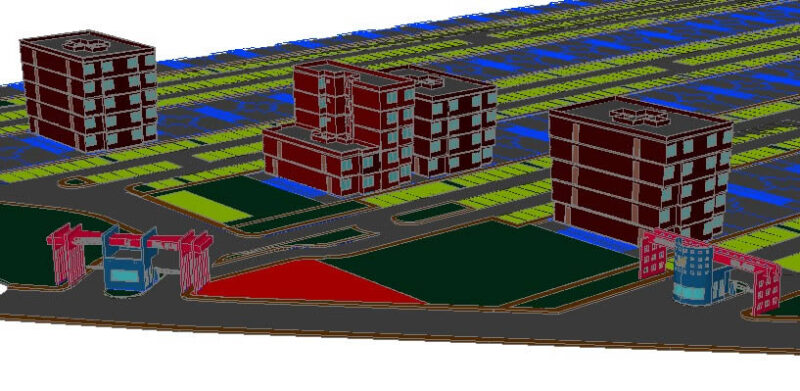 Housing Set 3D DWG Model for AutoCAD