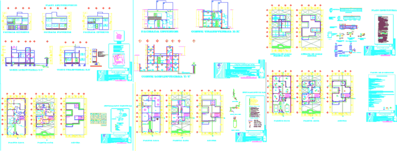 Housing Several Projects DWG Full Project for AutoCAD