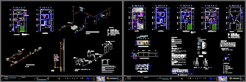 Housing Social Interest DWG Section for AutoCAD