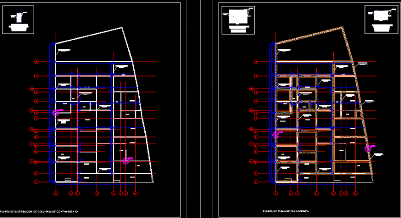 Housing Structural Plan DWG Plan for AutoCAD