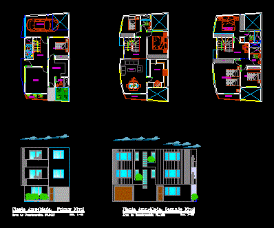 Housing Trade 3 Levels DWG Section for AutoCAD • Designs CAD