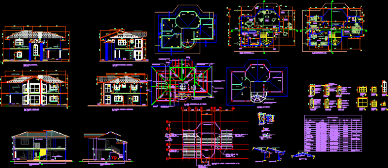 Housing Two Levels DWG Block for AutoCAD