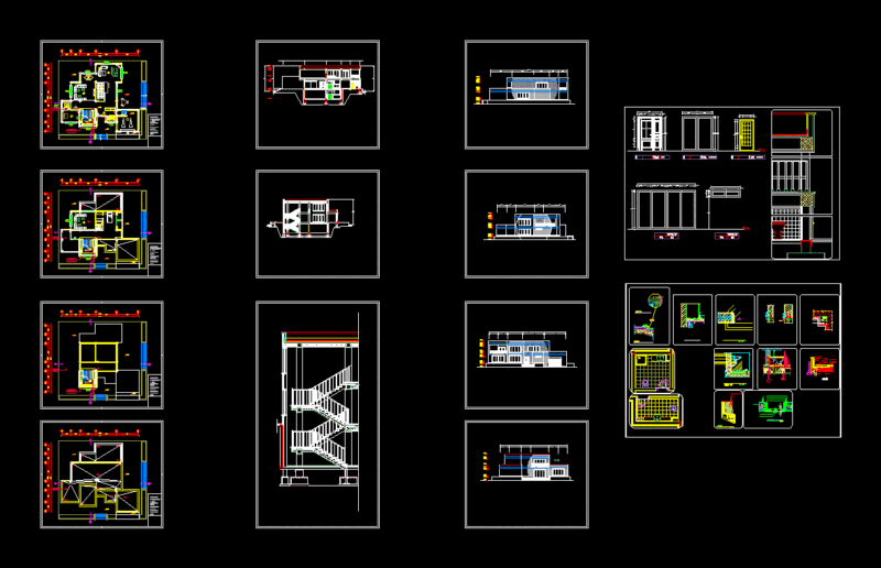 Housing Two Levels DWG Detail for AutoCAD