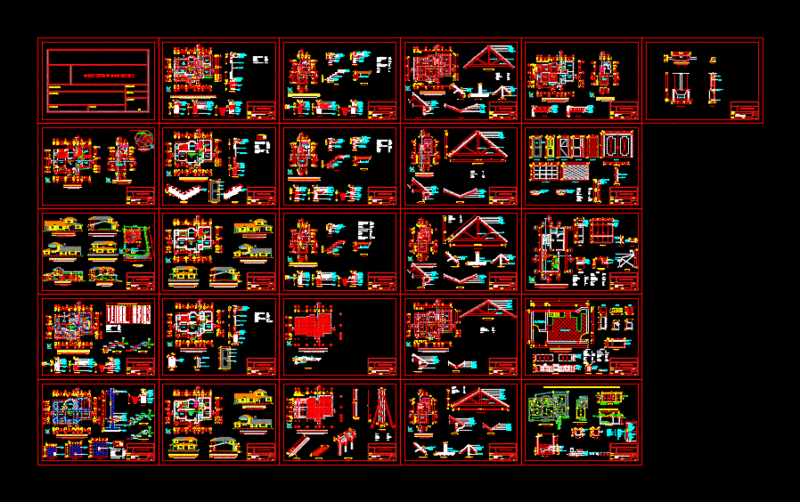 Housing Two Levels DWG Detail for AutoCAD