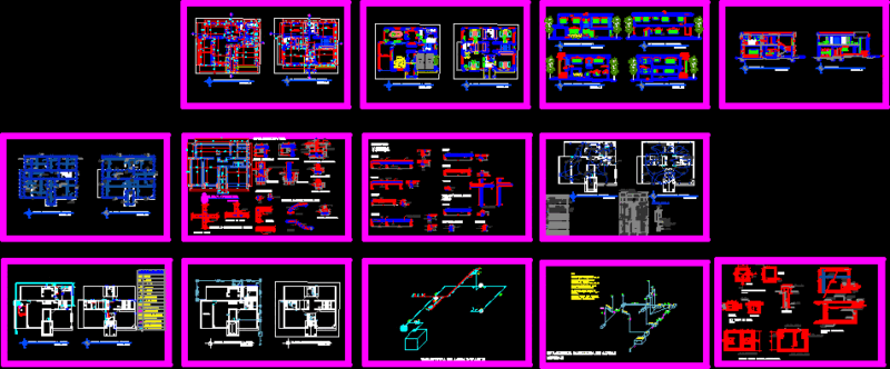 Housing Two Levels DWG Section for AutoCAD