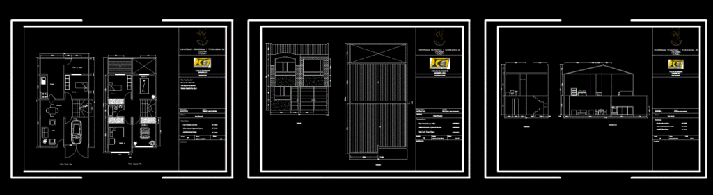 Housing Two Plants DWG Plan for AutoCAD
