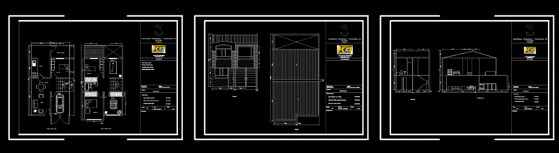 Housing Two Plants DWG Plan for AutoCAD