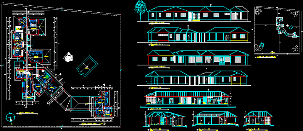 Housing Unifamilar DWG Section for AutoCAD