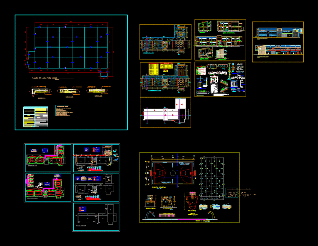 Huancavelica Elementary School DWG Full Project for AutoCAD