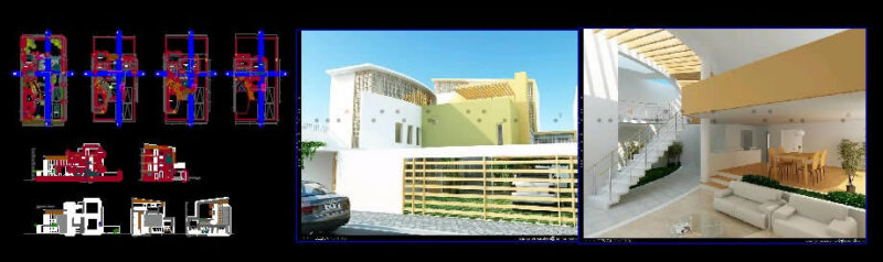 Huancayo Triplex House DWG Section for AutoCAD