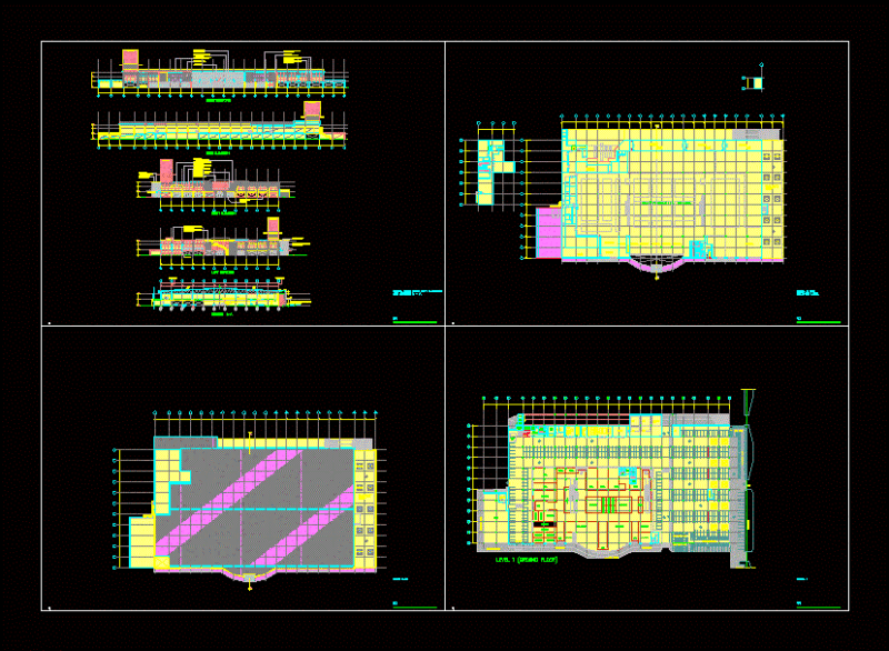 Hypermarket DWG Section for AutoCAD