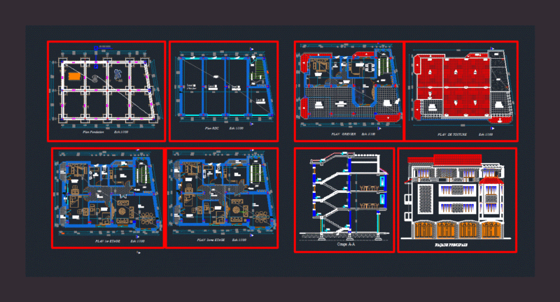 Individual Residence DWG Block for AutoCAD