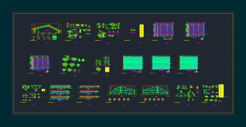 Industrial Hall DWG Block for AutoCAD