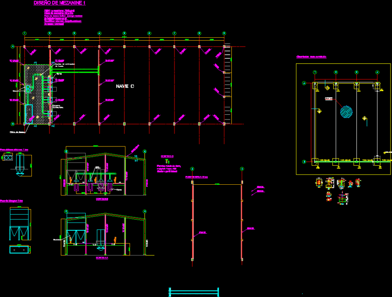 Industrial Warehouse Mezzanine DWG Plan for AutoCAD
