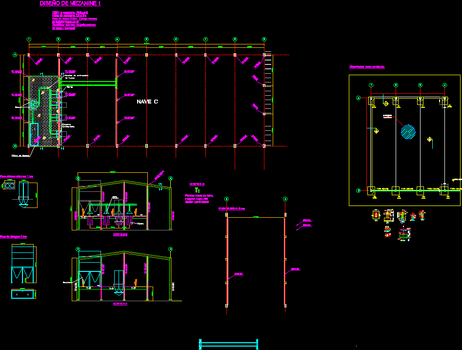 Industrial Warehouse Mezzanine DWG Plan for AutoCAD • Designs CAD