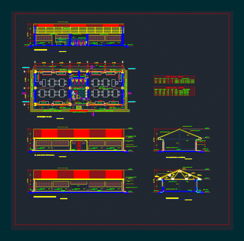 Initial Basic Educational Institution DWG Block for AutoCAD