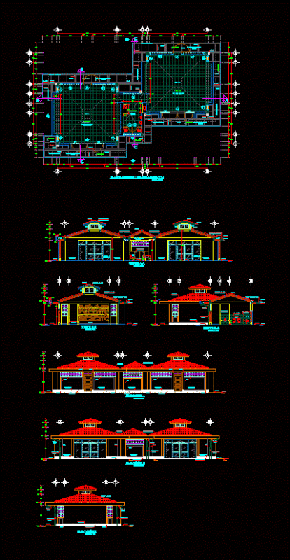 Initial Classrooms DWG Section for AutoCAD