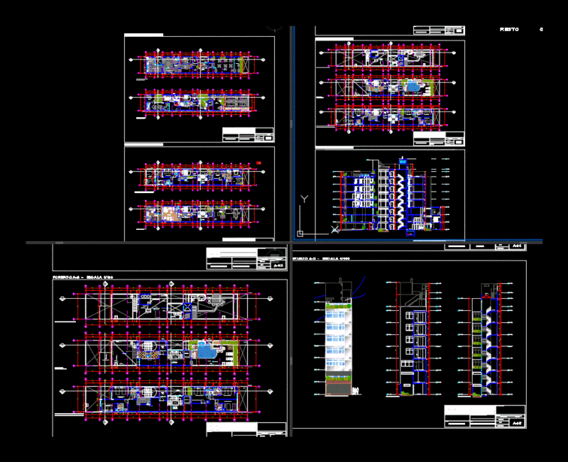 Inn 2 Stars DWG Block for AutoCAD