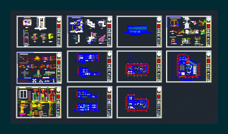 Institutional Buildings DWG Section for AutoCAD
