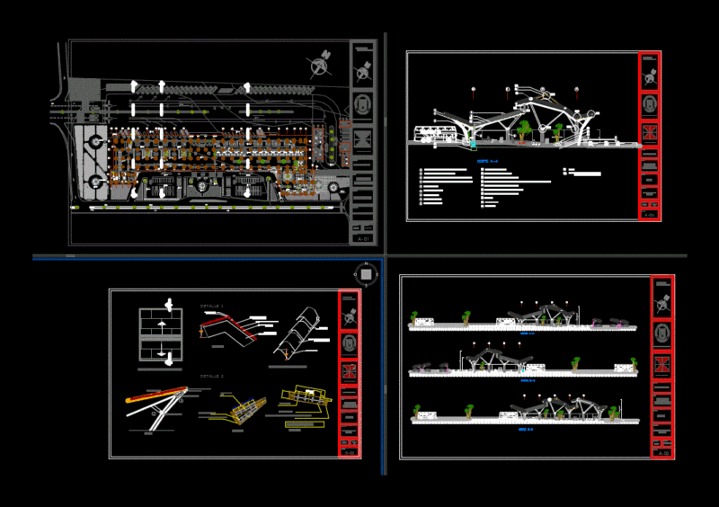 Inter Terminal DWG Section for AutoCAD