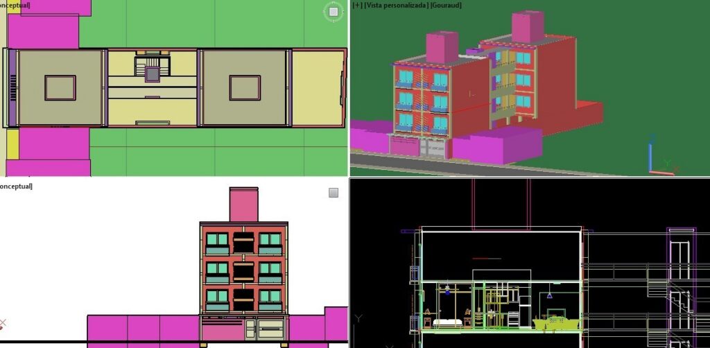 Interior Building DWG Block for AutoCAD