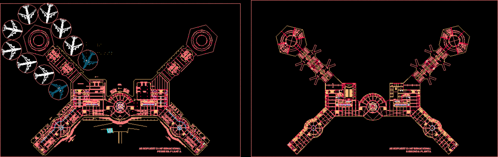 International Airport Design DWG Block for AutoCAD
