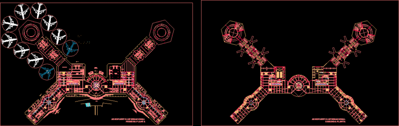International Airport Design DWG Block for AutoCAD