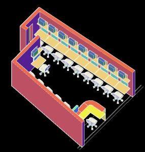 Internet Booth 3D DWG Model for AutoCAD