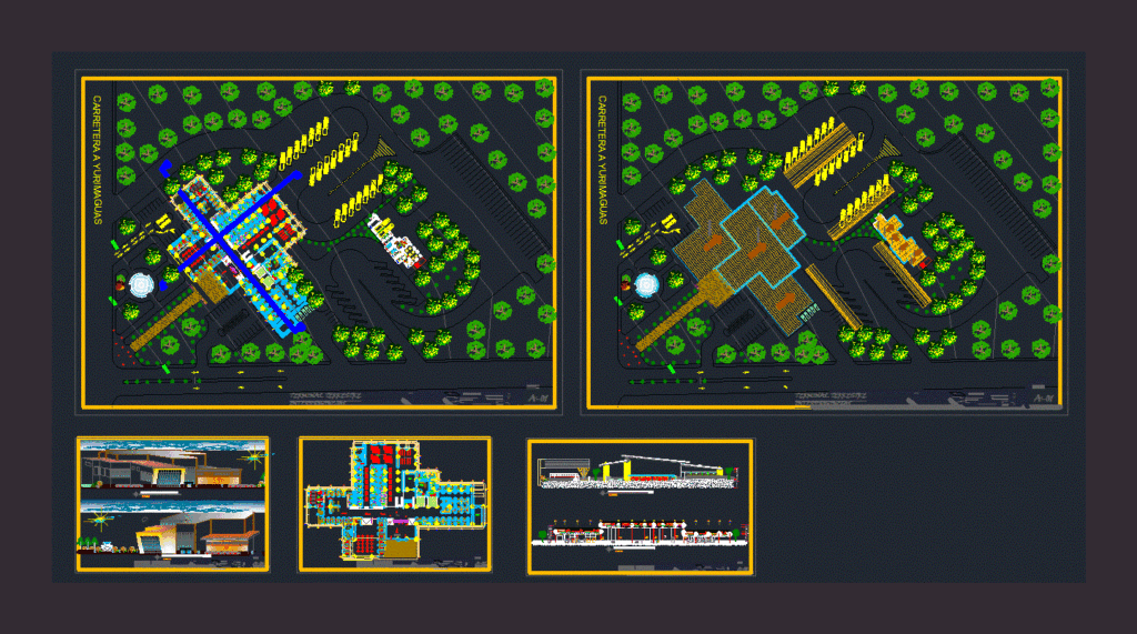 Interprovincial Bus Terminal DWG Block for AutoCAD