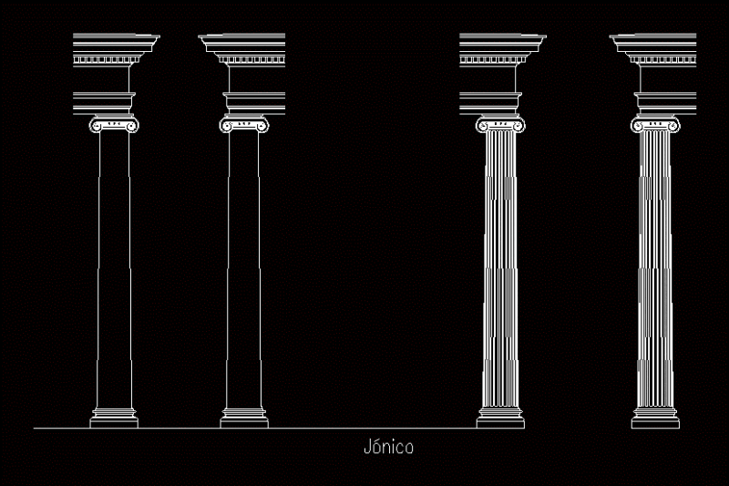 Ionic Column DWG Detail for AutoCAD