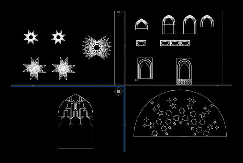 Islamic Art 2D DWG Elevation for AutoCAD
