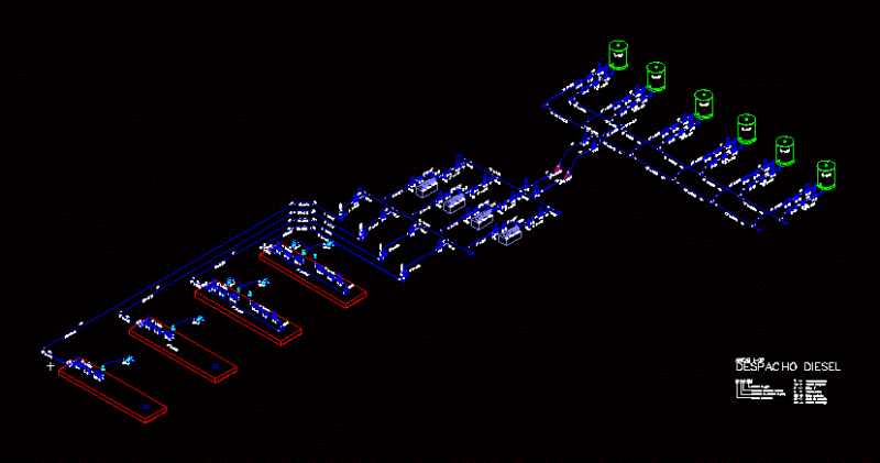 Isometric Office Diesel DWG Block for AutoCAD