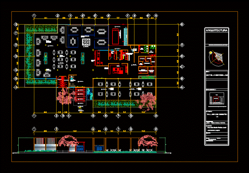 Japanese Restaurant DWG Block for AutoCAD