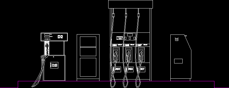 gas pump cad block