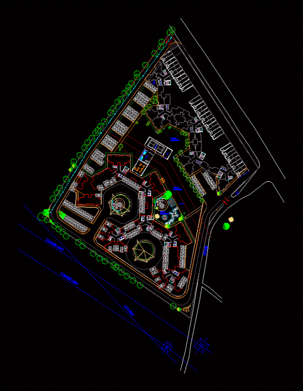 Joint Residence Departments DWG Block for AutoCAD