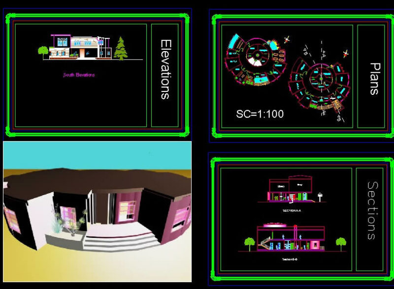 Kindergarten 3D DWG Plan for AutoCAD