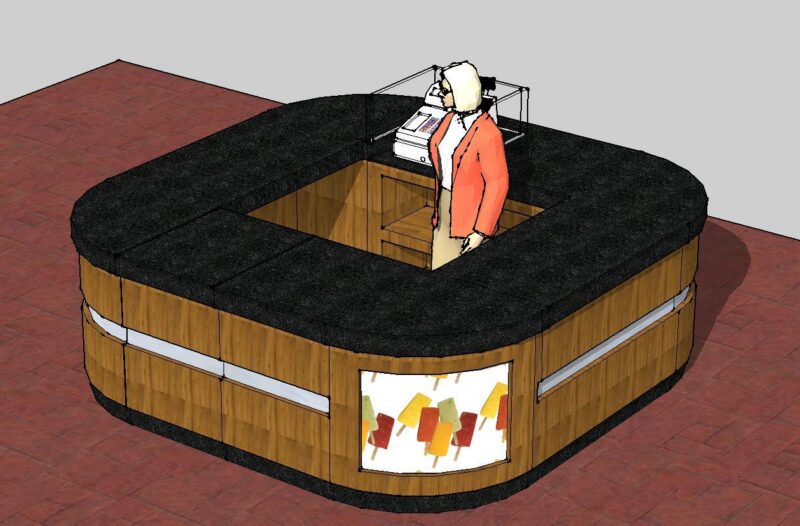 Kiosk 3D SKP Model for SketchUp