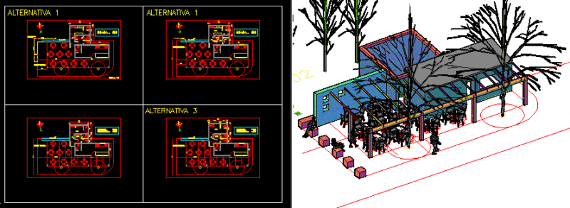 Kiosk – Model 3D DWG Model for AutoCAD